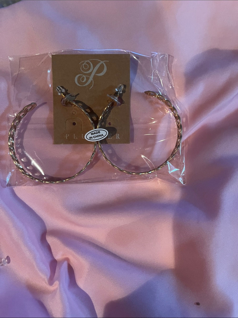 Plunder Gold-Tone Braided Hoop Earrings